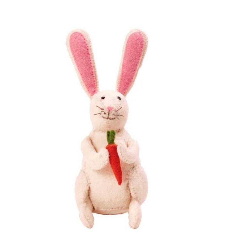Arcadia Home bunny in hand felt wool